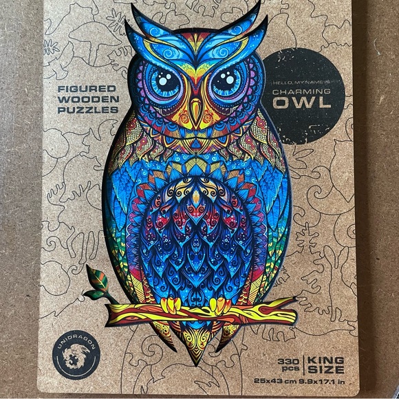 Unidragon Charming Owl Wooden Puzzle King Size 330pcs - Picture 4 of 7